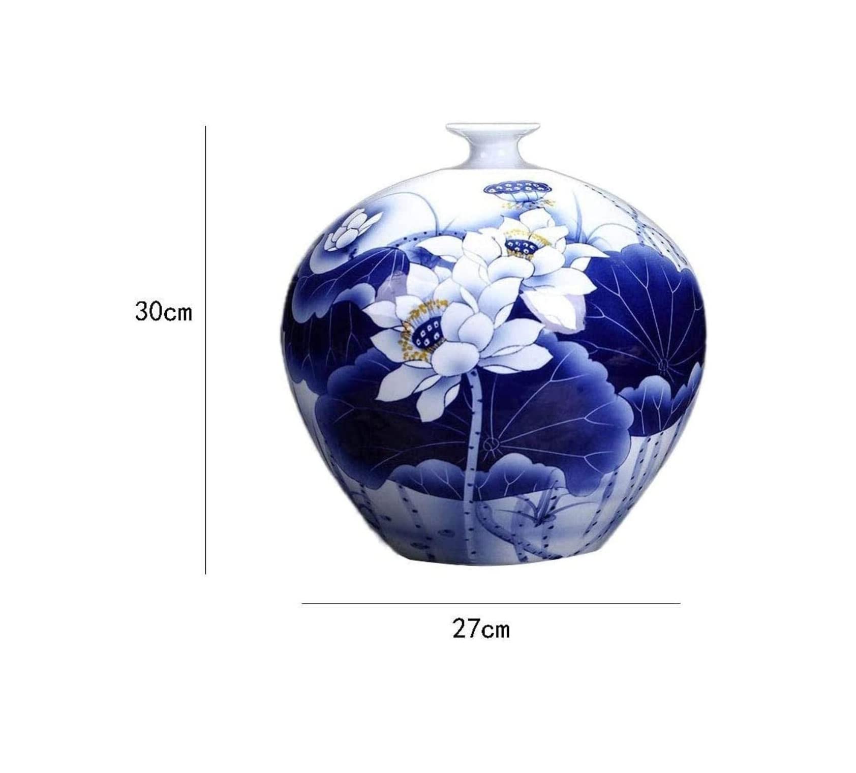 Vasen Vase aus Keramik, handgefertigt, Kunsthandwerk, Lotusmuster, Wohnzimmer, TV-Schrank, Heimdekoration