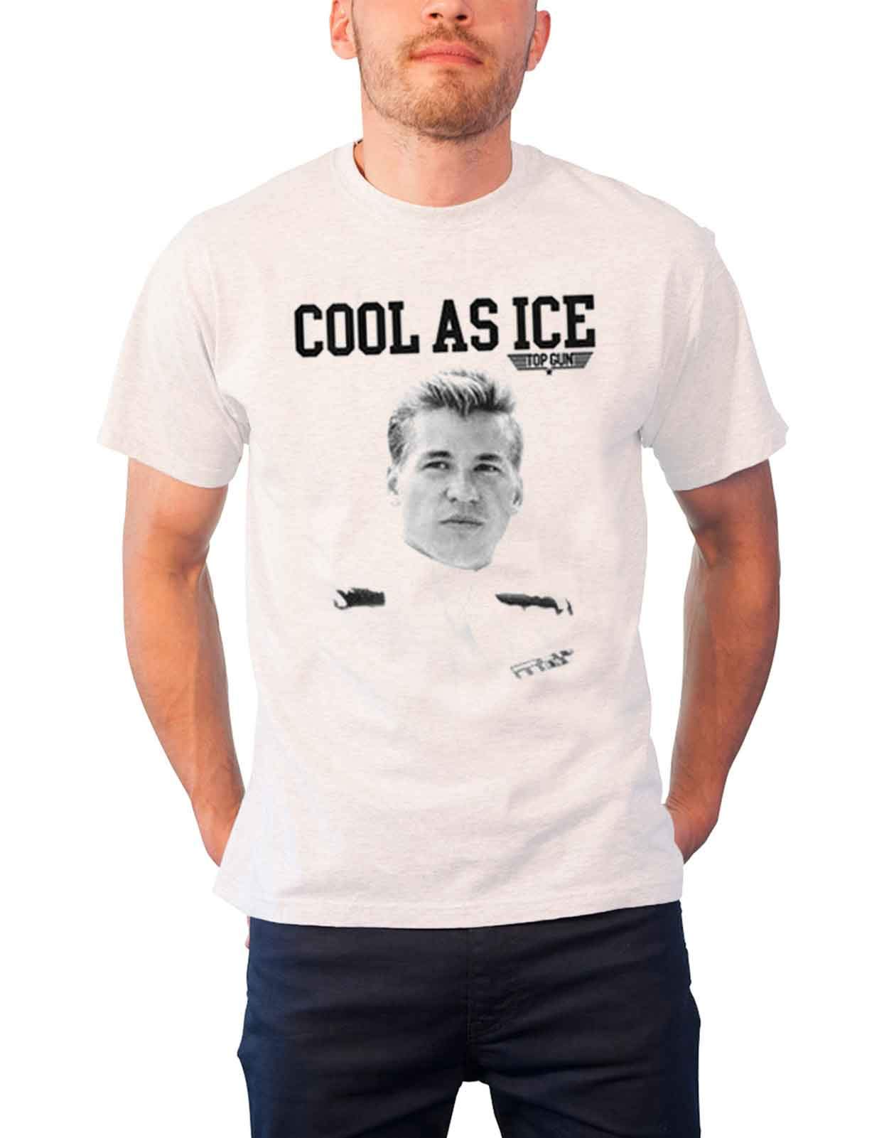 Difuzed Men's White Officially Licensed Merchandise Top Gun - Cool As Ice T-Shirt (White), Large