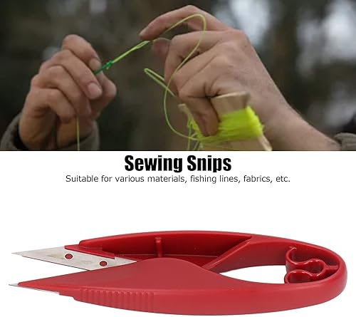 Miniatura 3 de Tijeras de tela, 2 cuchillas reemplazables de hilo de corte fácil de acero inoxidable rojo tijeras de coser telas hilos