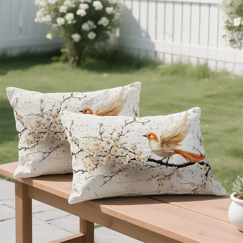 Housse coussin exterieur taupe 50x70 rectangulaire lin - 3
