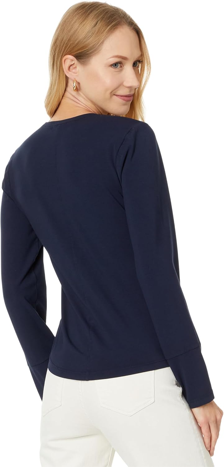 NIC+Zoe Womens Long Sleeve Scoop Neck Tee - Image 2