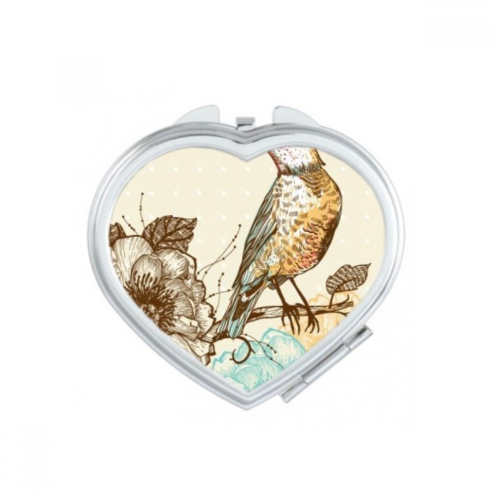 Miroir compact de maquillage mignon pour retouches en voyage et sortie