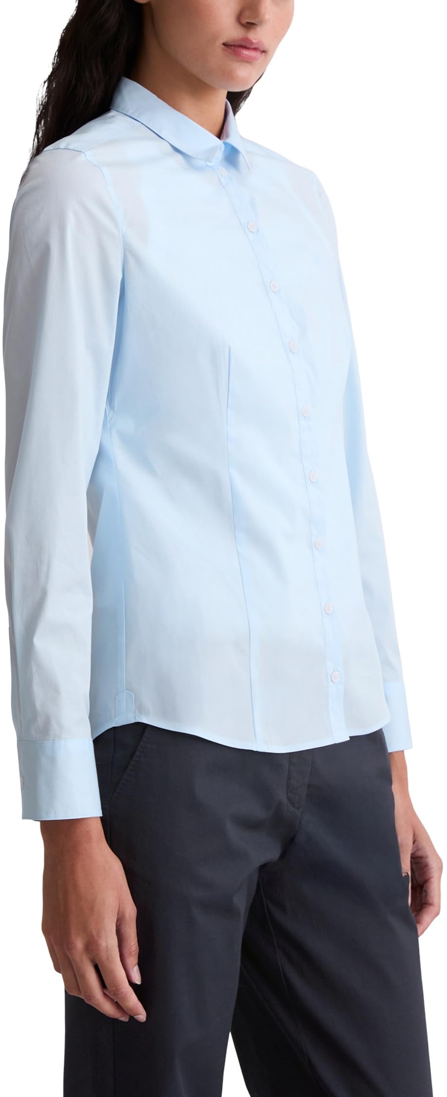 Marc OߴPolo Damen Hemdbluse mit Stretch-Anteil elegant