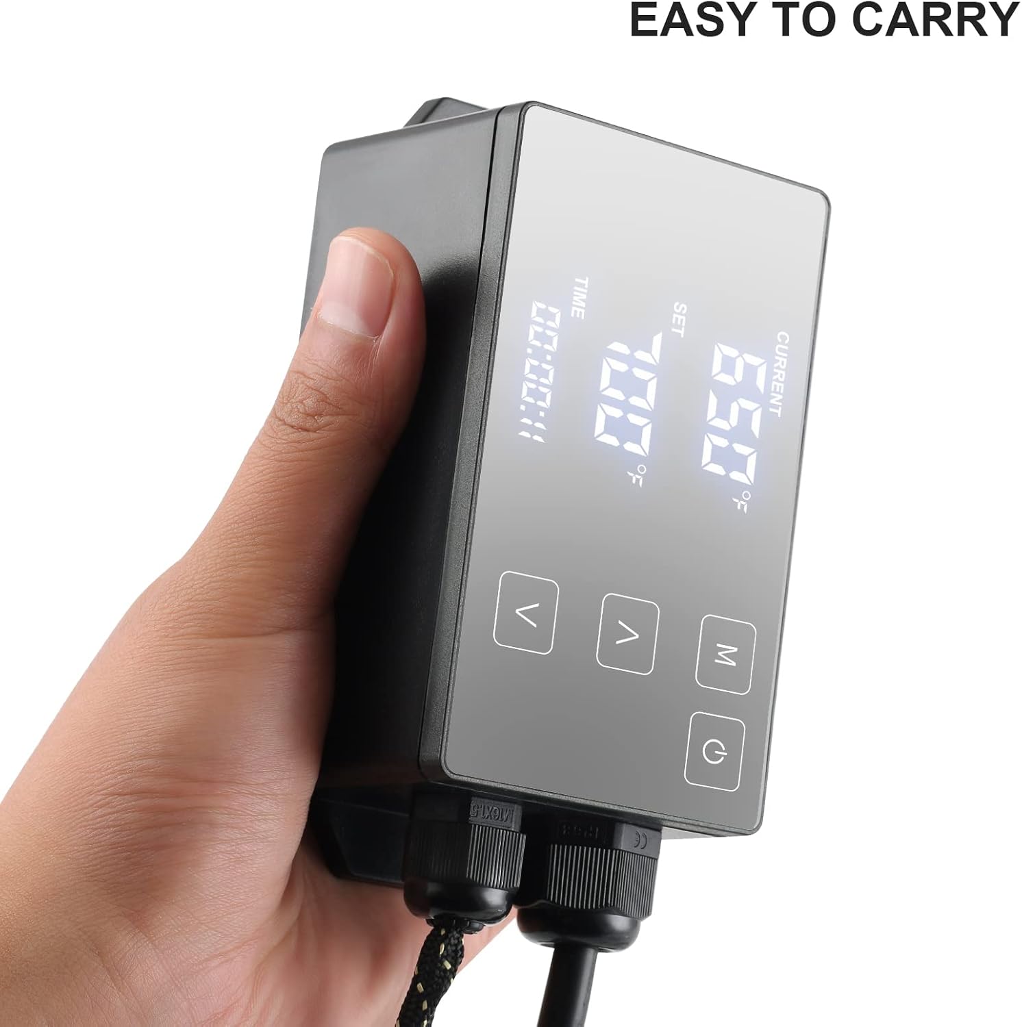 Digital Temperature Controller with Accessories, Black, 110V, Easy to Use