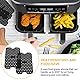 Vicloon Air Fryer Matten Liners,2 Stück Air Fryer Liner,perforierte Ausführung,Wiederverwendbar,Easy Clean Luftfritteuse Pad Antihaft Silikon Zubehör for Ninja,5.3x7.87 Zoll-Schwarz