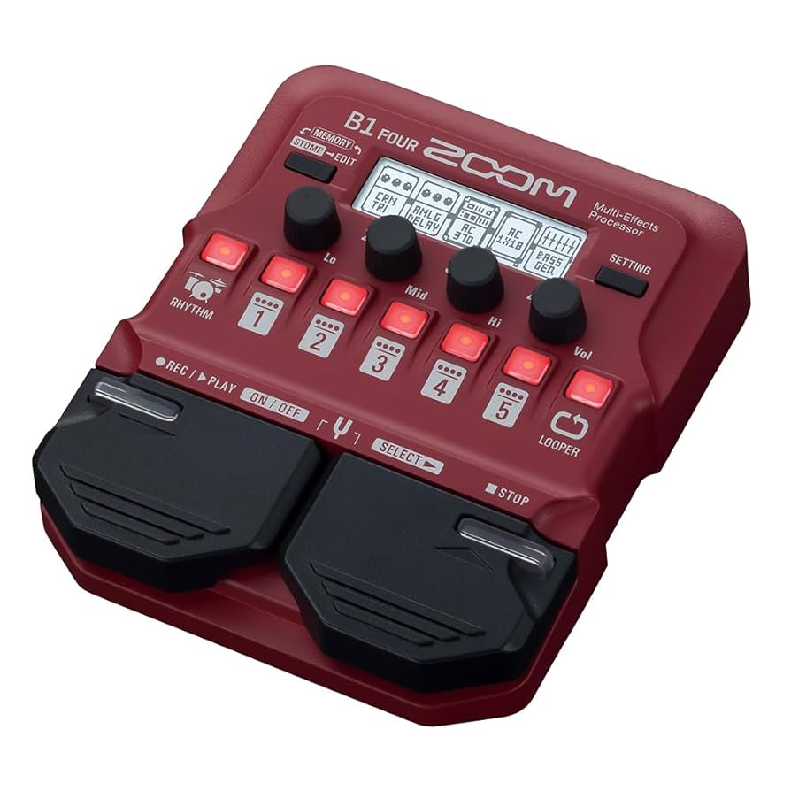 美品 ZOOM B1 FOUR マルチエフェクター ZOOM B1 FOUR Multi-Effects Processor ベース用マルチ