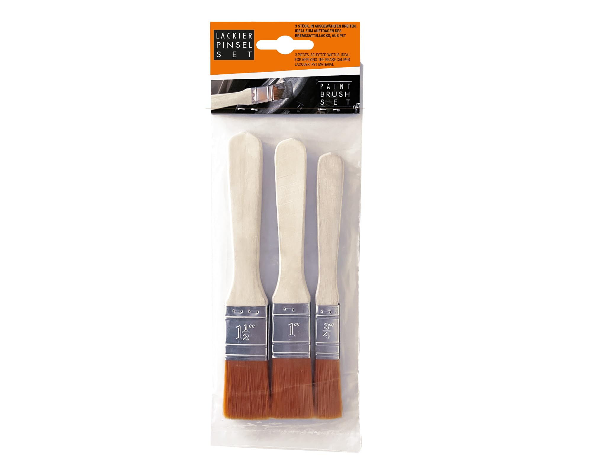 FOLIATEC Kit de pinceaux pour Le kit de Peinture pour étriers de Frein, 3 pièces
