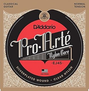 D'Addario EJ45 Pro-Arte String Set - Normal Tension - With 6 Free Plectrums
