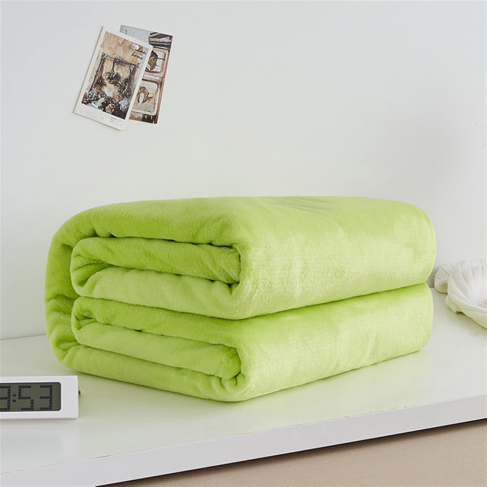 Coral Fleece Deken Pluizige Zachte Gooi Effen Kleur Warm