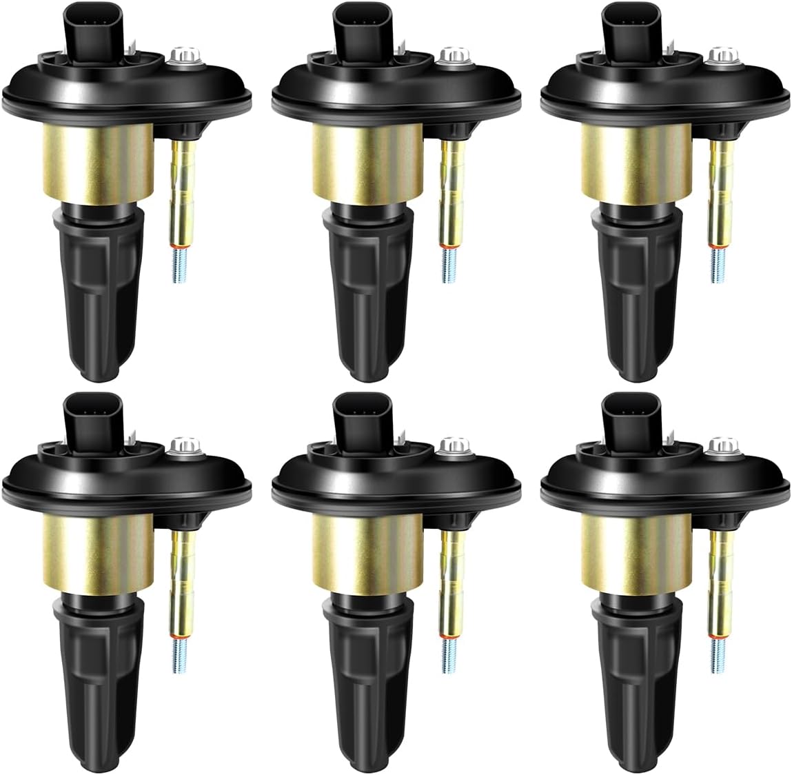 MAS Set of 6 Ignition Coil Pack Compatible with Chevrolet GMC Oldsmobile Saab Isuzu Trailblazer Envoy Rainier Colorado Canyon Replacement for UF303 C1395 UF-303