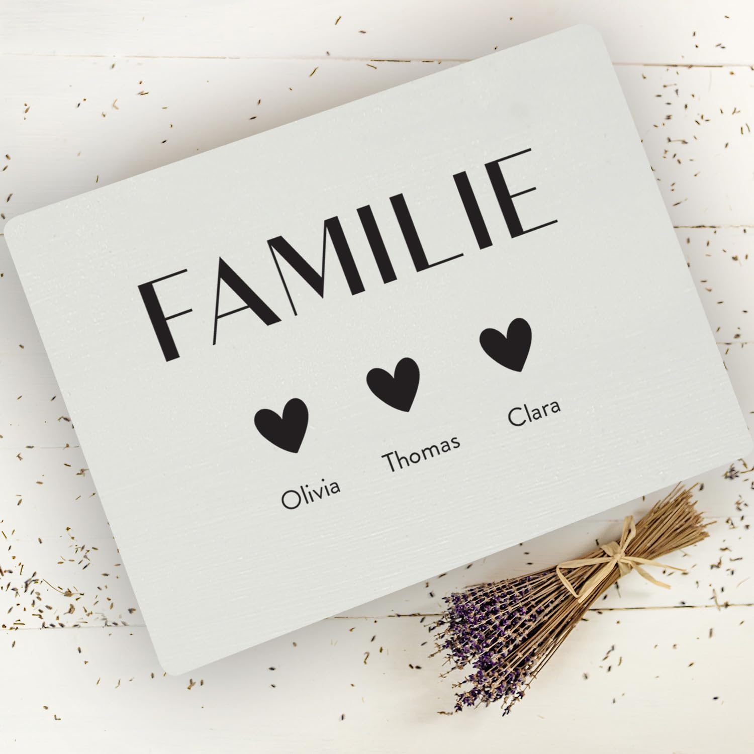 Creative Deco Familie Personalisierte Geschenke mit Namen Holzkiste | Dein Eigener Beliebiger Personalisierter Text Individuelles Geschenk | Geschenkkiste Geschenkbox | Für Frauen, Männer, Kinder