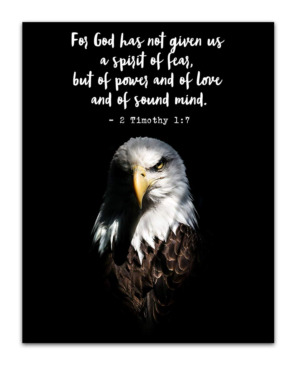 Book of 2 Tim 1 17 Bible Wall Decor, Book Bible Christian Quote Decor, Bible Verse Wall Print, Bible Quote 11 x 14 Wall Print, Inspirational Poster for Family & Friends, Birthday Gift for Women