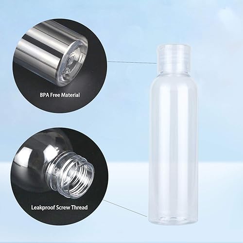 Miniatura 5 de TRENDBOX Paquete de 12 botellas vacías de plástico con tapa abatible para champú, lociones, jabón corporal líquido, crema (4 onzas  4.1 fl oz), Multi