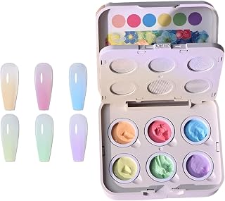 Gel for Nails - 6-Color Manicure Gel Kit Compact Durable Easy Application | Gel for nails, 6-color manicure gel kit, Practical and durable, Easy application, Compact and safe, Reliable nail care access