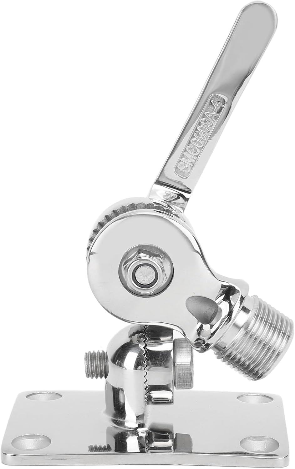 VHF Ratchet Mount 14×9×7cm 93.64mm Marine Grade 316 Stainless Steel Base Bracket for Boat Yacht Portable Lightweight Mirror Polished High Strength