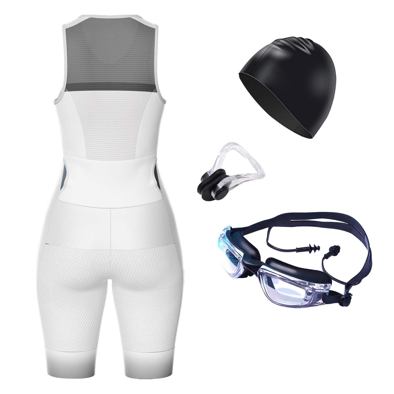 Traje de Ciclismo para Mujer Acolchado de una Pieza Trisuit Bike Top Corto Diseño Sublimado Babero Corto Triatlón de Equipo Profesional con Gel Pad,Patrones Personalizables