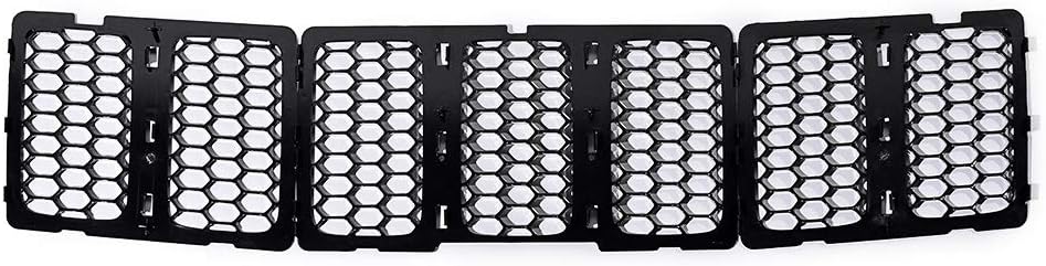 Astra DepotS Front Upper Grill Grille Inserts Compatible with 2014-2016 Jeep Grand Cherokee (Black, Honeycomb Mesh)