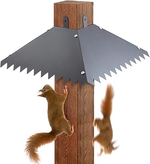 2PCS Squirrel Baffle, Metal Squirrel Guard Stopper 17 inch, Proof Baffles