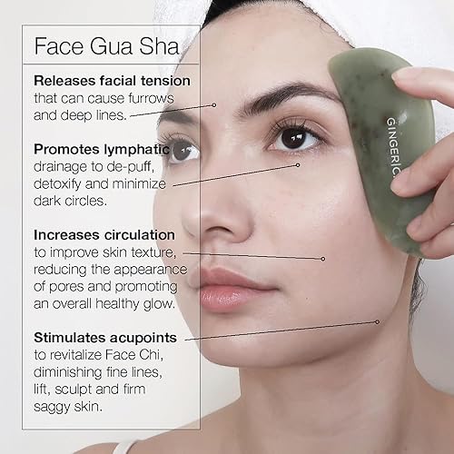 Miniatura 3 de Herramientas de masaje Gua Sha Scraping, guasha Jade-Gua Sha, herramienta de masaje ultra lisa para levantamiento facial natural y tratamiento de la