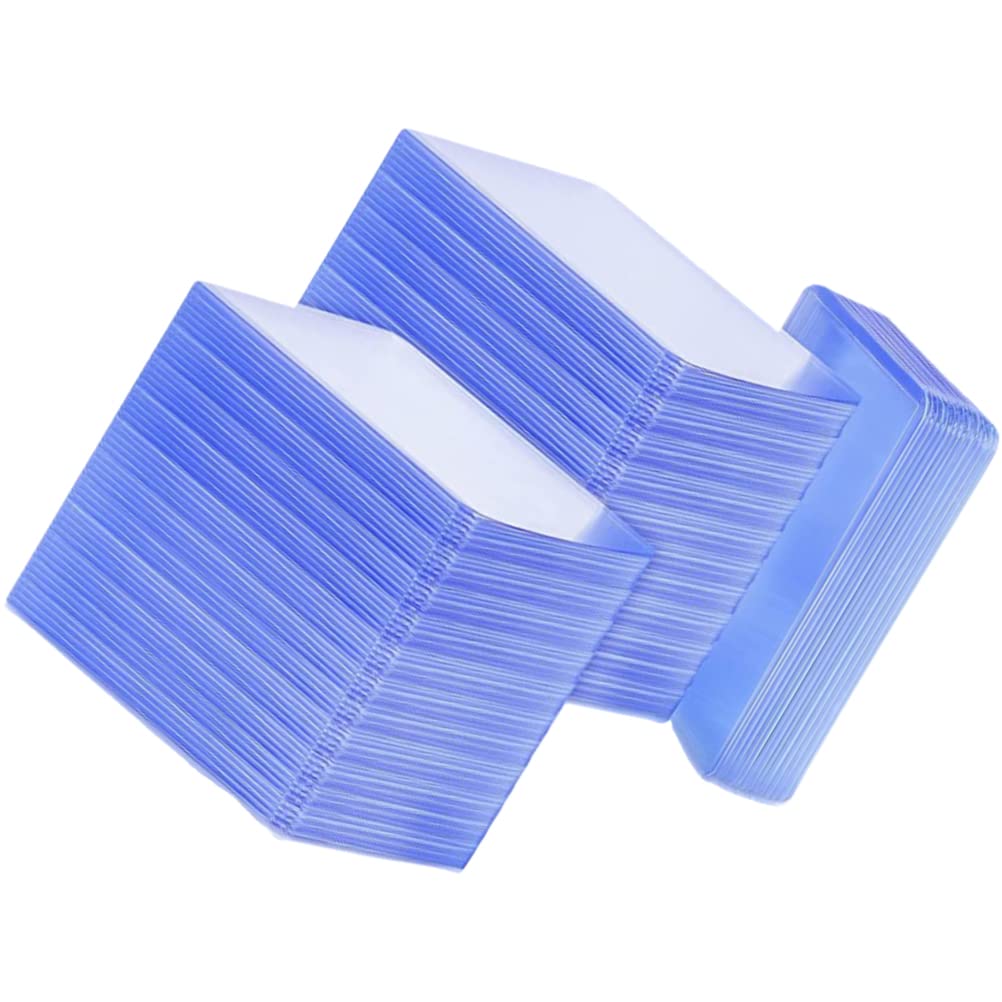 ifundom 100 Fundas Protectoras de Cartas de Pvc Azules Reutilizables y Resistentes para Cartas de Juego y Coleccionables, Paquete de 100 Unidades