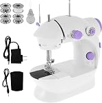 Mini Sewing Machine Easy Sewing Machine for Beginners Electric Sewing Machine Portable Small Sewing Machine with Light Sewing Device with Sewing Kit for Household Use Travel Adults Kids DIY
