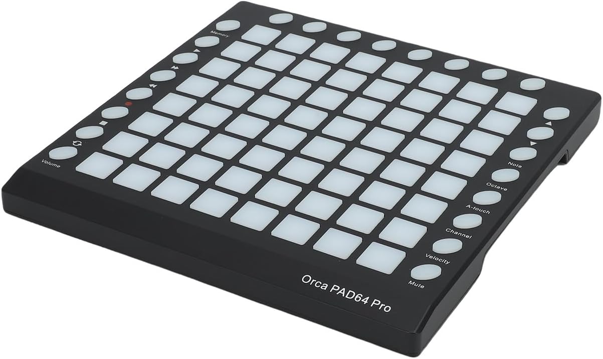 MIDI-контроллер RGB Drum Pad с 128 звуками GM и 8 кнопками для музыкантов и диджеев, черный, портативный