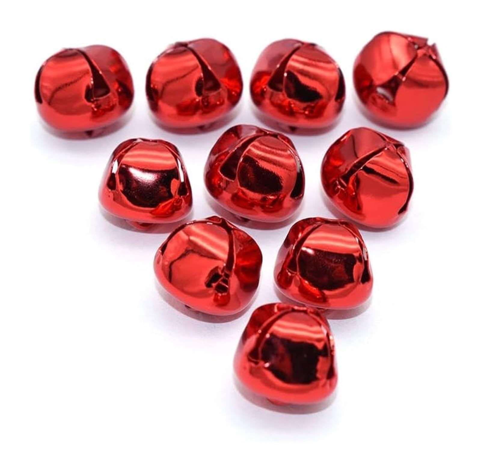 Campane artigianali, ornamenti for campane di Natale, campanelli artigianali, piccole campane di Natale, ciondolo a catena con campana rossa(25mm)