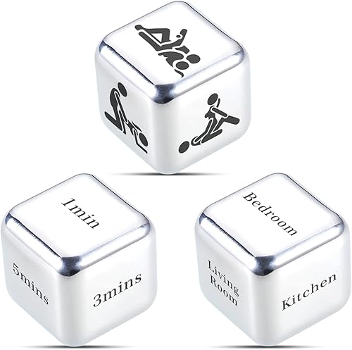 3 piezas de dados de amor para adultos, regalos de pareja para él, juegos de pareja para citas, noche, día de San Valentín, regalos para él, ella,