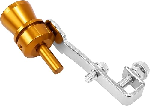 Miniatura 7 de X AUTOHAUX 2 unids M tamaño aleación de aluminio universal Turbo sonido escape silenciador tubo silbato coche rugido fabricante amarillo