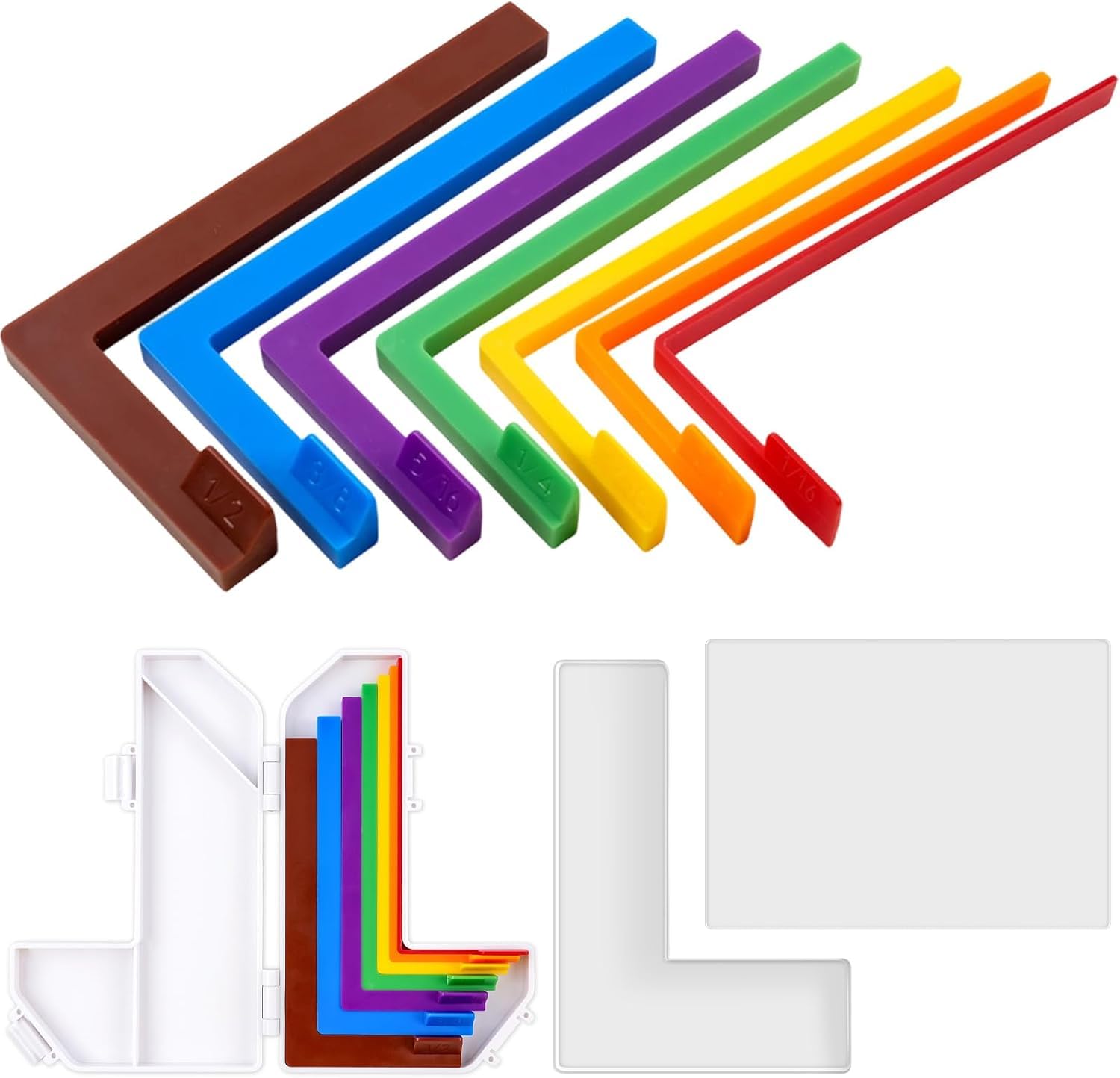 9 Pcs/Set Alignment Guides with Stamp Positioning Tool Sets | Crafting Alignment Guides with Case for Card Making,Precision Layering & Matting Spacers for Card Making & Scrapbooking