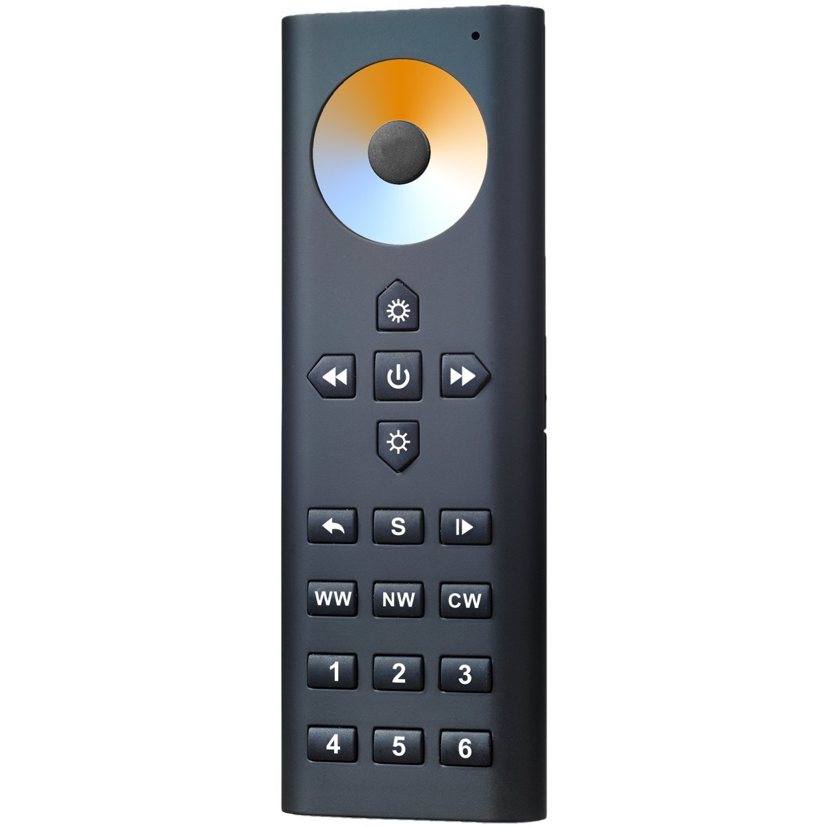 iluminizeWireless remote control: control duo-white (CCT) LEDs with adjustable colour temperature, 6 zones, 6 scenes, no universal device: wireless controller is required (for duo-white LEDs)