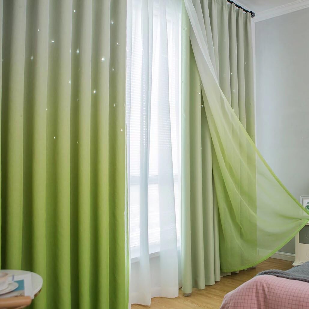 遮光カーテン グラデーション レースカーテン オーダーカーテン アジャスター付き 遮光カーテン グラデーション レースカーテン オーダーカーテン