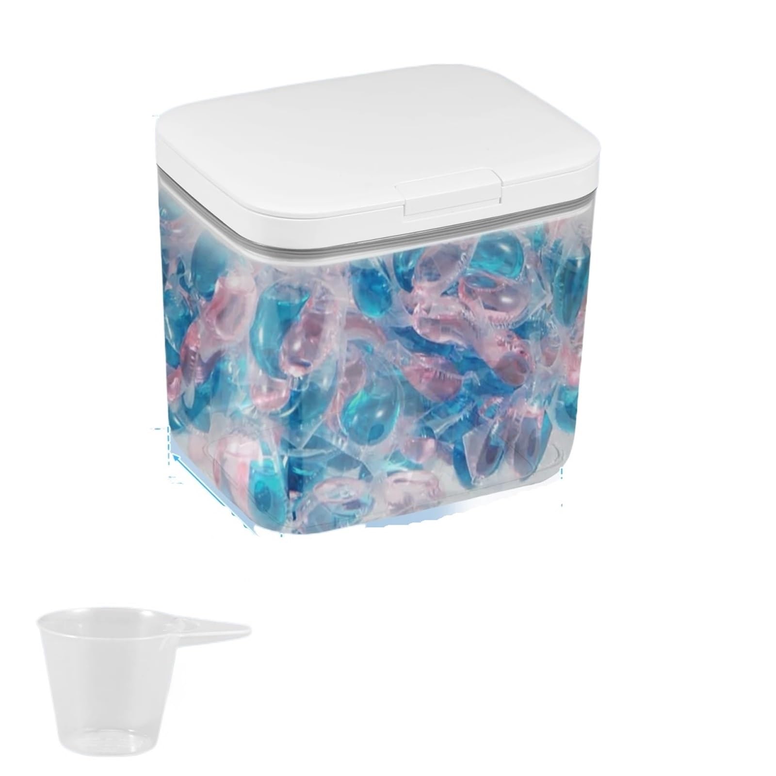YDYAENIO laundry pods storage container Storage Box Laundry Pods Container with Scoop for Room Washing Powder(COLOR 1-4.5L)
