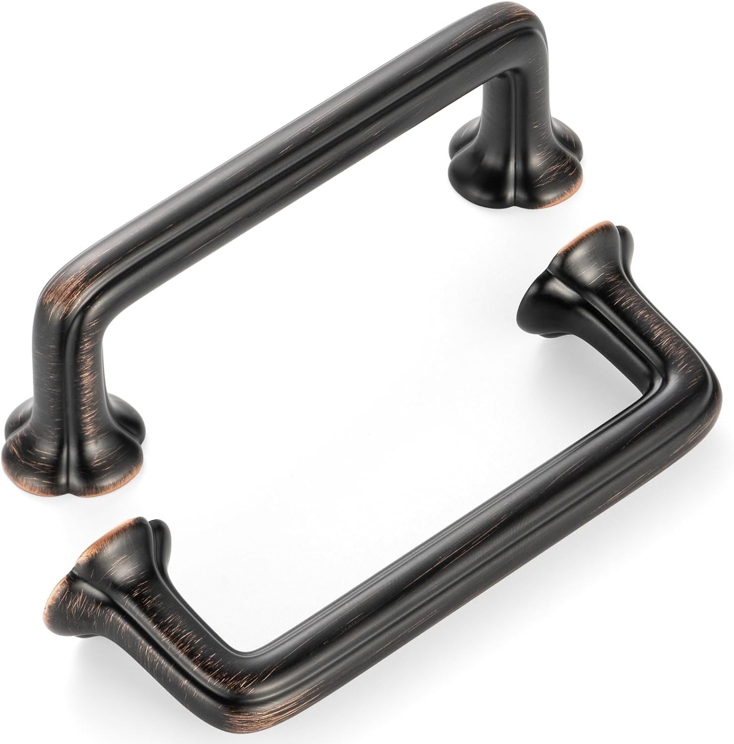 10 Pack 3 Inch Hole Centers, Brushed Bronze Cabinet Pulls Oil Rubbed Bronze Cabinet Handles Bronze Kitchen Hardware for Cabinets 2502 Drawers Bedroom Dresser Bathroom Vanity Cupboard Closet