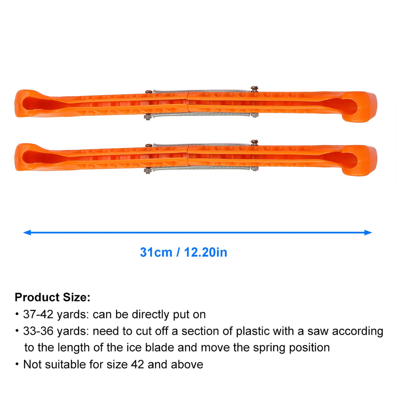 Skate Vane/Wing Protectors, Ice Skate Vane/Wing Covers, Guards for Ice, Lightweight & Practical, Effectively Protect, Durable & Reliable, Suitable for Hockey or (Orange)
