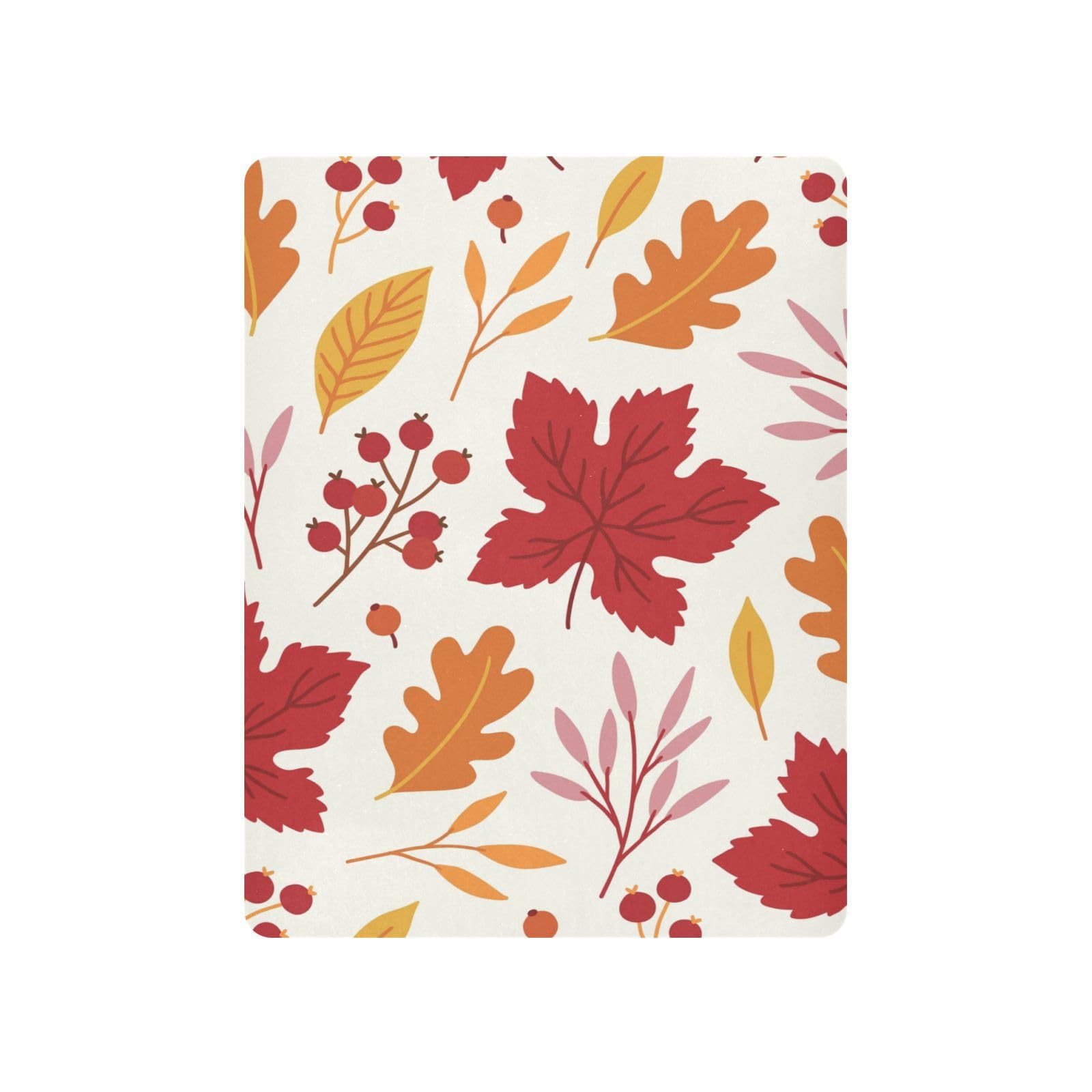 Moudou Autumn Maple Leaf Playard Sheet for Boy Girls, Soft Breathable Fitted Toddler Sheet for Standard Playard Bed Mattress, 39 x 27 x 5 Inch