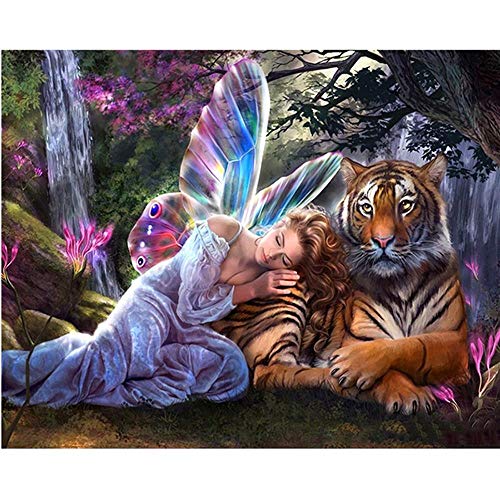 YDPTYANG Niños Puzzle 1000 Piezas Mariposa De Hadas Y Tigre Adultos De Madera Puzzle Juego Clásico Puzzle Ocio Arte Toys Puzzles