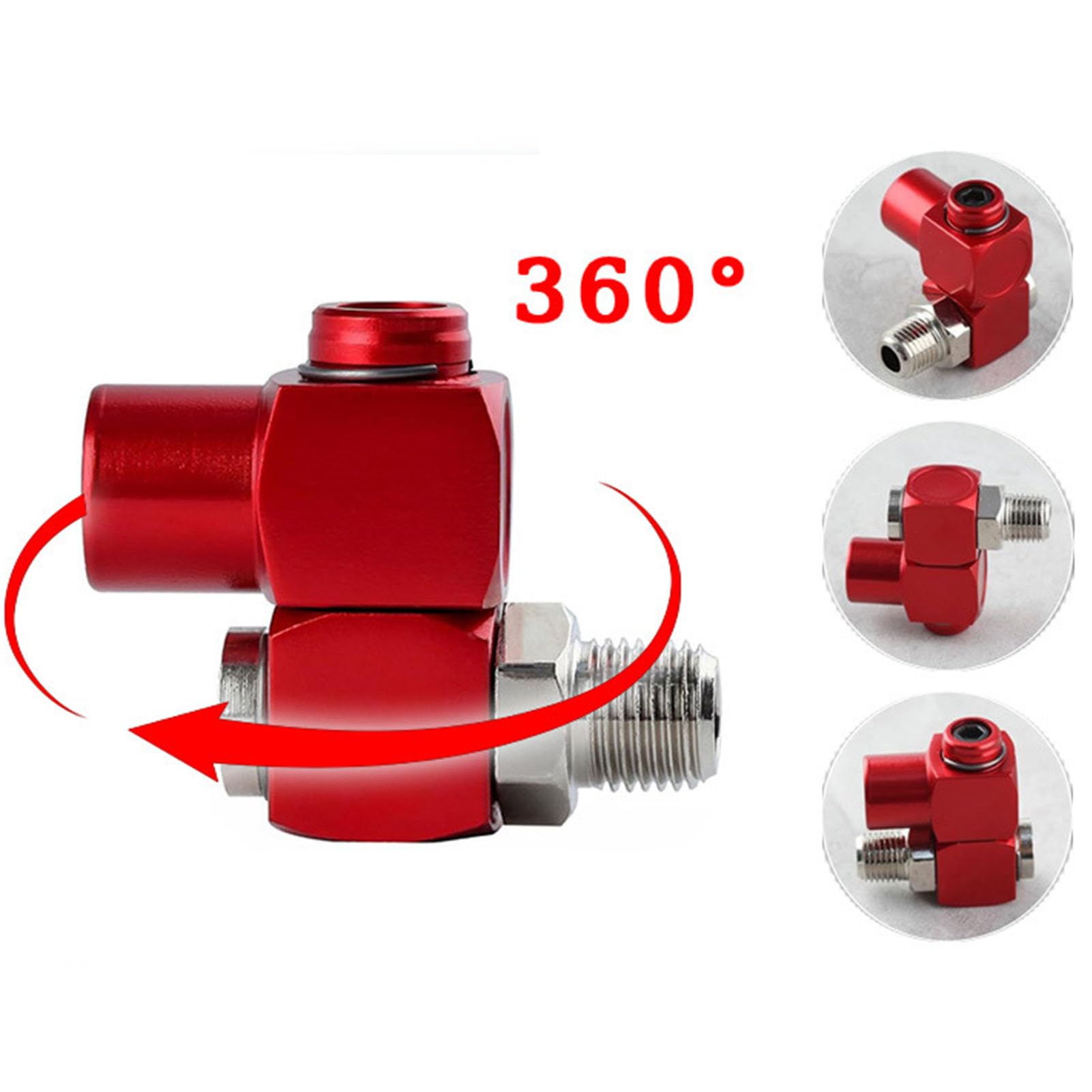 Tosuny 12PCS Raccordi Pneumatici Girevoli 360 Rotanti 1/4 NPT Aria
