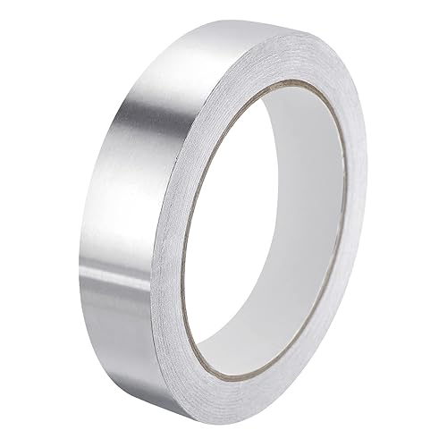 MECCANIXITY Cinta de papel de aluminio, cinta de aluminio de 0.79 pulgadas x 65 pies (3.5 mil), cinta HVAC de alta temperatura, cinta de aluminio