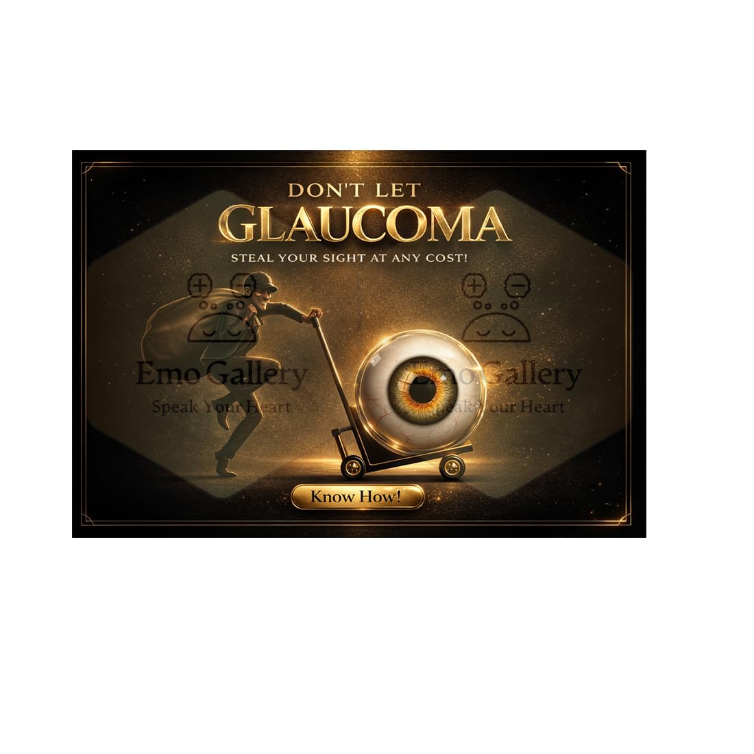 Eye Clinic Glaucoma Creative potser, Glaucoma Awareness Poster
