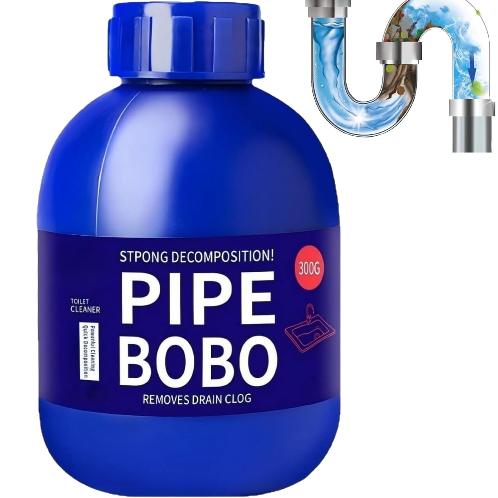 Pipe Drain Unblocker, Powerful Pipe Dredge Agent for Outdoor, Kitchen, Bathroom, Shower, Toilet, Sink and Drain Cleaner, Professional Dredge Agent, Safe for Pipes and Septic Systems(1Pc)