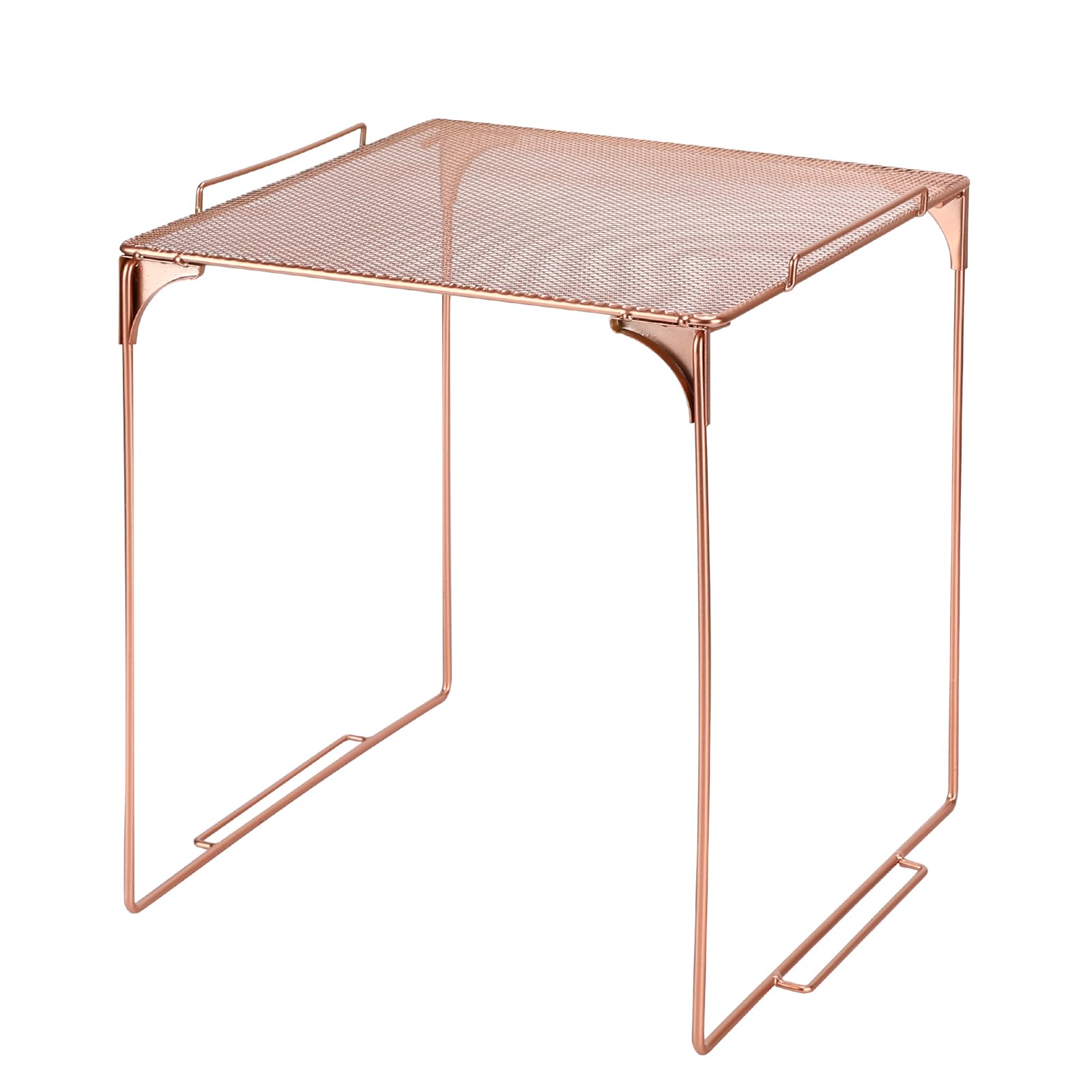 AUECOOME Locker Organizer Shelf Stackable Extra Locker Shelf for School Locker Organizer Storage Cabinet Accessories Suitable for School, Office, and Home use (1, Rose Gold) — image 1