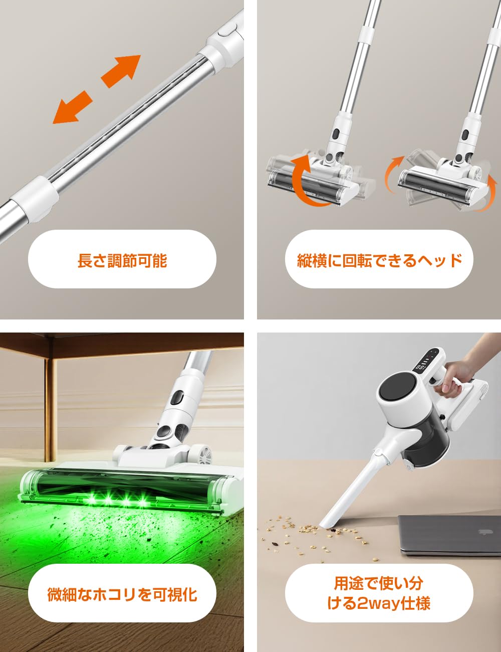 Amazon | 掃除機 コードレス 【2025革新モデル&26000pa超強力