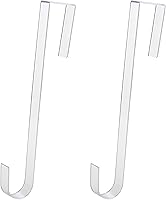 Vista 7 de Gancho de corona que no se raya, 100 % transparente, de 12 pulgadas. Ganchos de corona de Navidad para decoraciones de otoño, Halloween