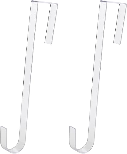 Miniatura 7 de Gancho de corona que no se raya, 100 % transparente, de 12 pulgadas. Ganchos de corona de Navidad para decoraciones de otoño, Halloween, para