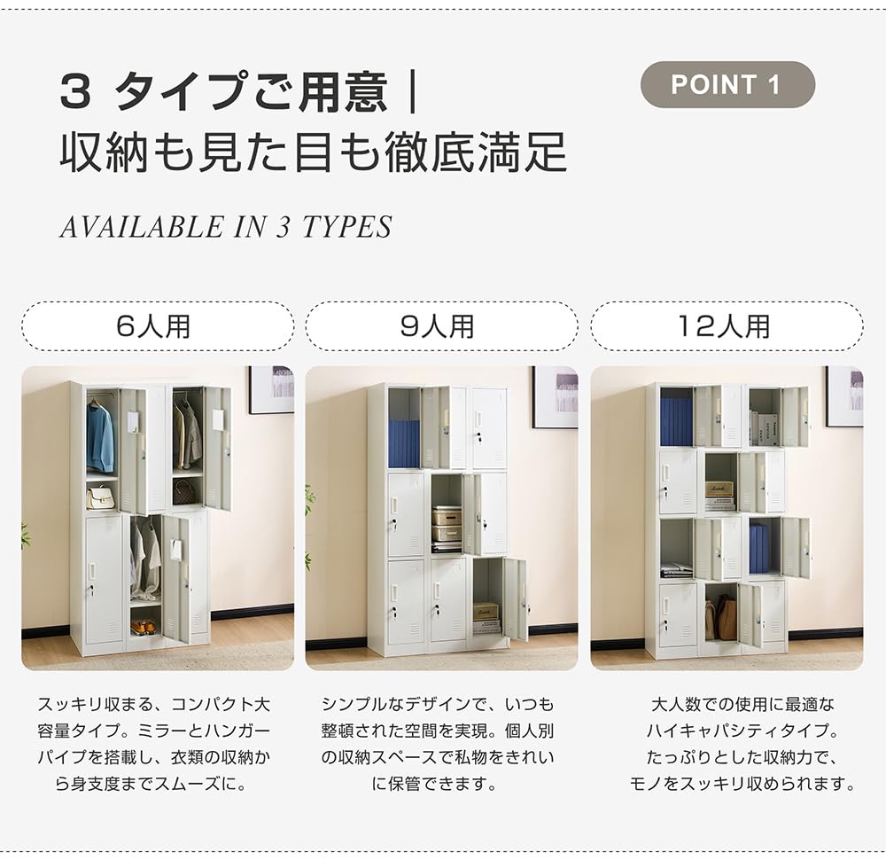 Amazon | OSJ オフィスロッカー 法人割引 12人用 更衣ロッカー 