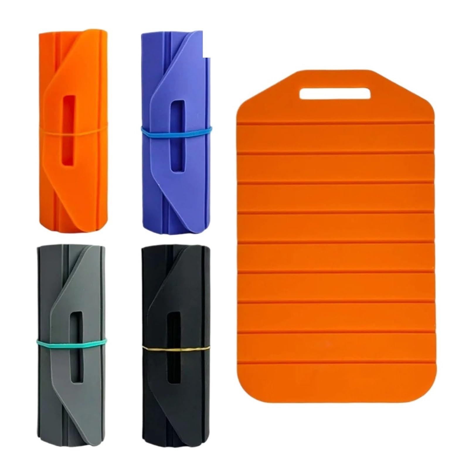 Tabla De Silicona Tabla de cortar de cocina plegable de doble cara, almohadilla for exteriores, versátil for el hogar, Camping, apartamento, mostrador(Black)