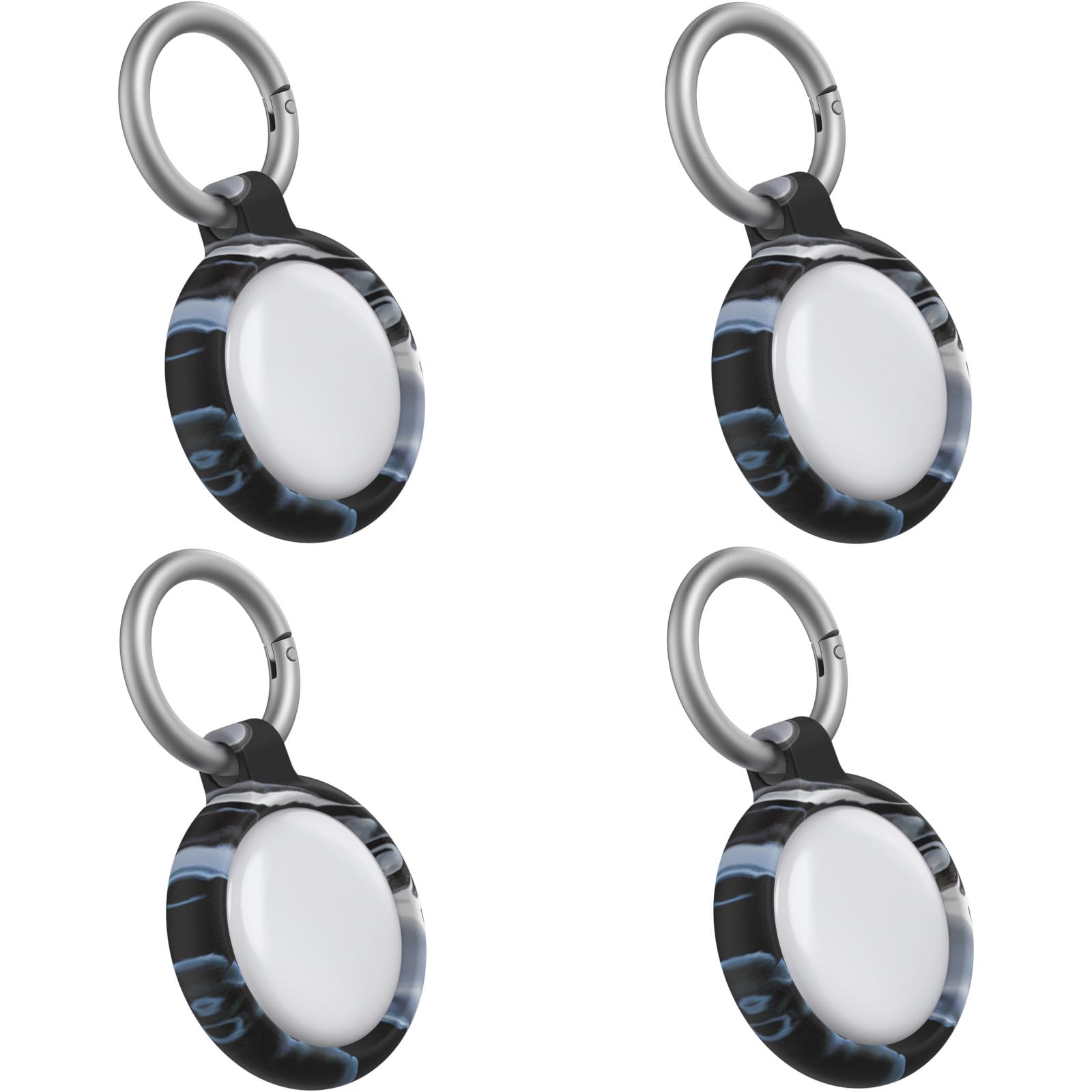 OtterBox Case for Apple AirTag, 4-Pack - Secure & Protective Holder, Easy Installation & Snug Fit, Incudes Durable Carabiners (Mercury)