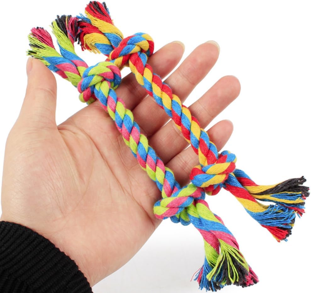 Rope Bone Cotton Rope Dog Tug Toy for Chew and Interactive Play
