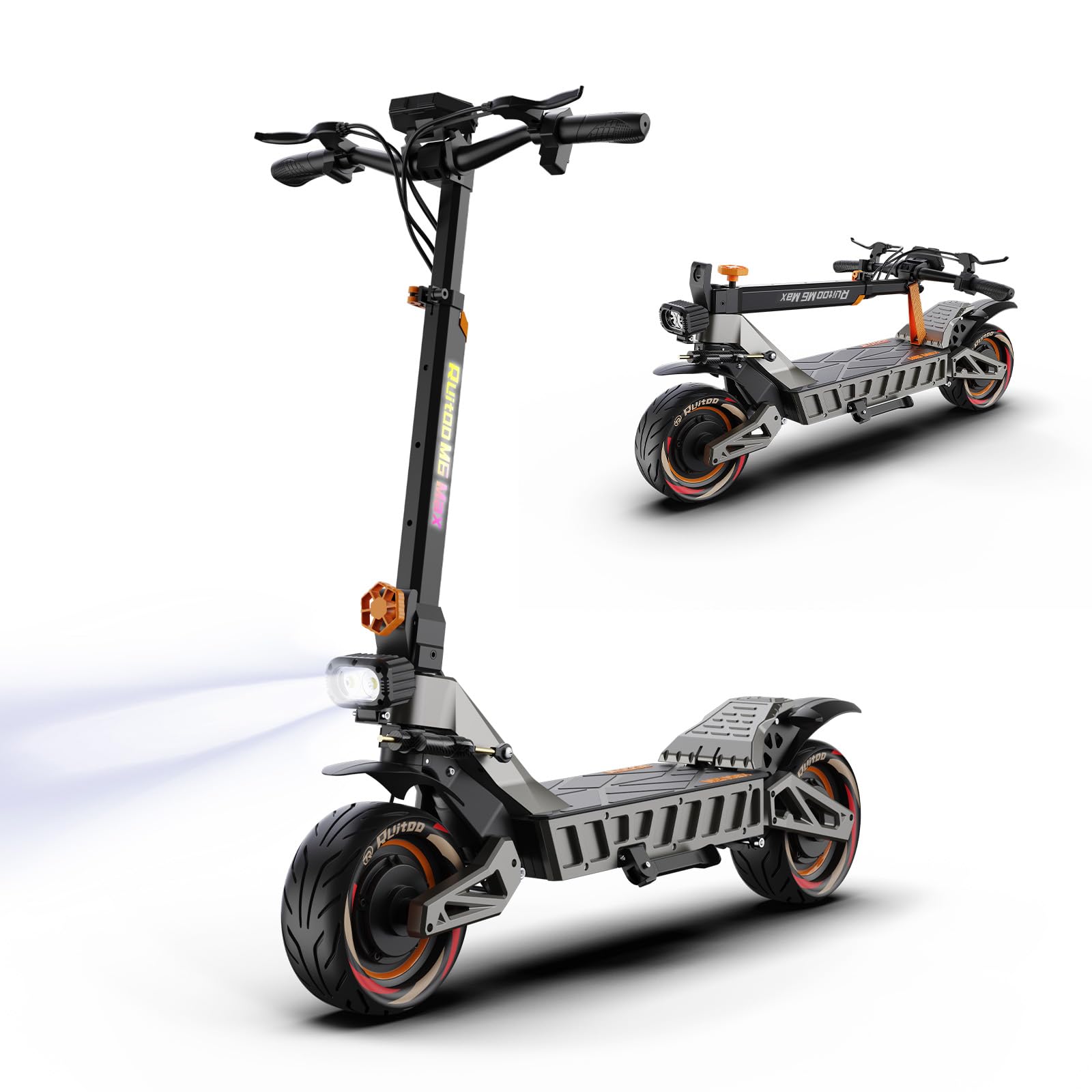 Trottinette Électrique Adulte, Scooter Électrique Pliable, 2 Moteurs, Batterie 60V 20.8Ah, Autonomie Max 60-70KM, Pneus Tout-Terrain 11 Pouces, 3 Modes de Vitesse, Affichage Intelligent